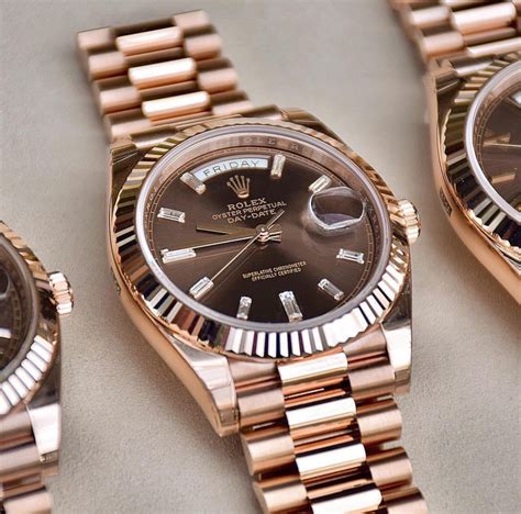 chocolate face rose gold rolex